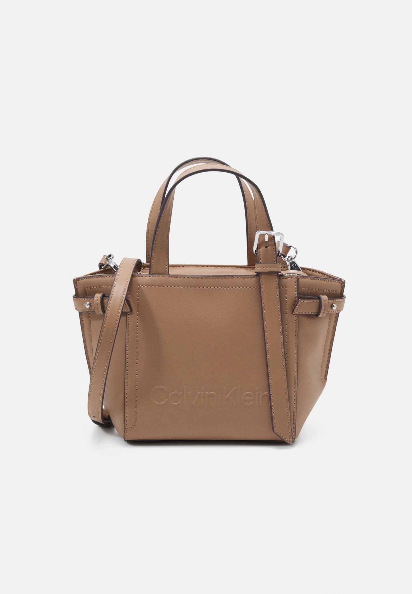 Calvin Klein MINIMAL HARDWARE MINI TOTE - Borsa a mano - safari canvas