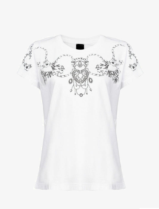 Pinko TEMATICO - T-shirt con stampa - bright white